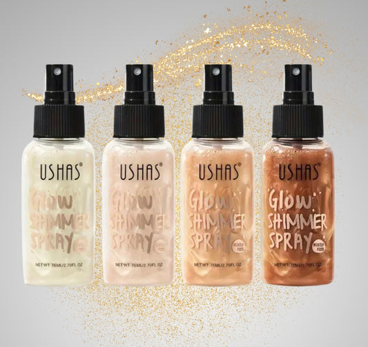 [Shimmer Mist Spray] Long-Lasting Waterproof Highlight Spray – Radiant Face & Body Glow Mist – Effortless Luminous Finish for Parties, Beach Days & Festivals
