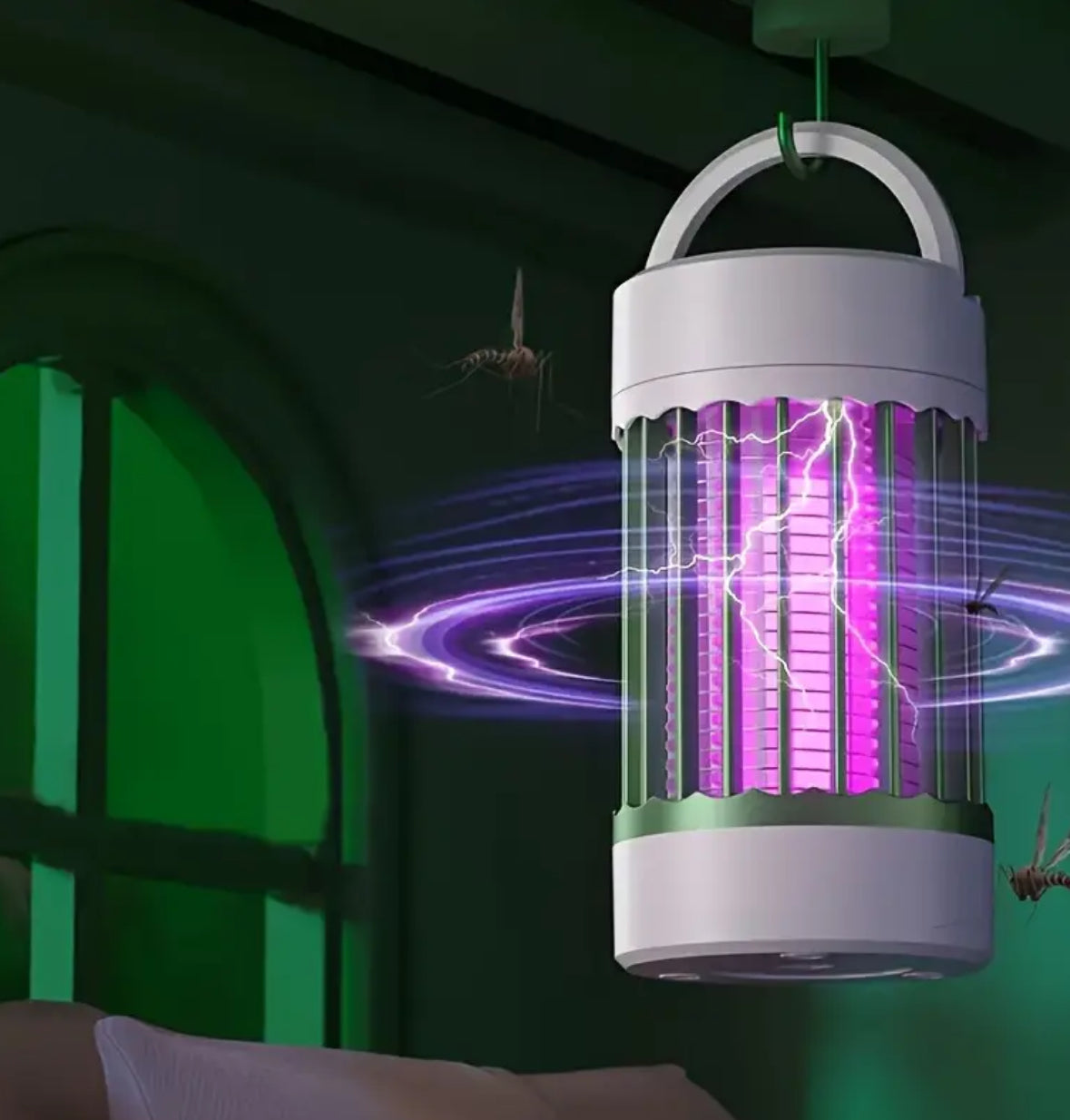 USB-Powered Mosquito Killer Lamp – Silent Violet Light Trap, Radiation-Free, Easy-Clean, Modern Design for Home, Camping & Indoor Use