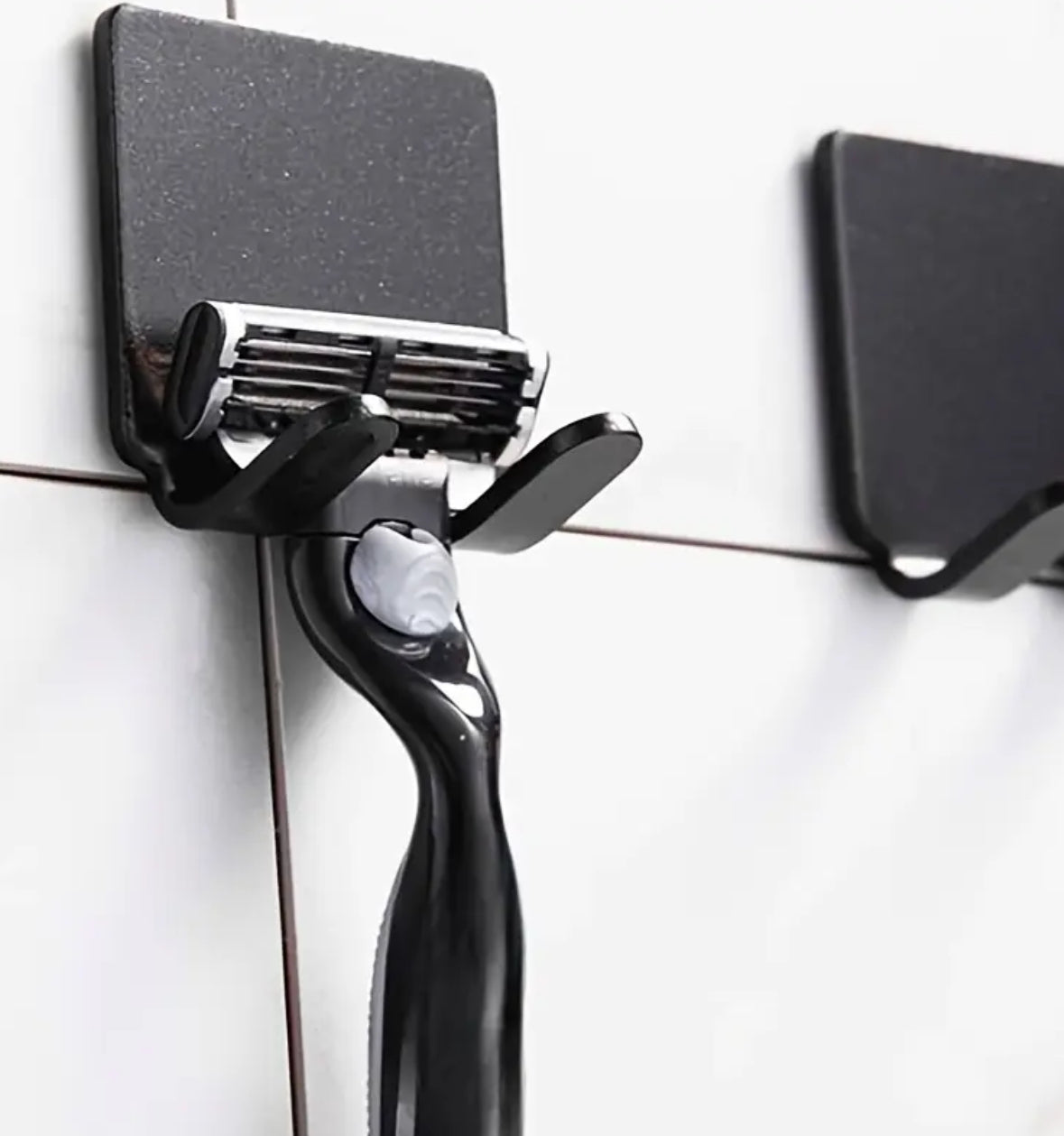 3pcs Bathroom Hooks Set – No Drilling, Self-Adhesive Razor & Hand Towel Holders for Organization & Storage