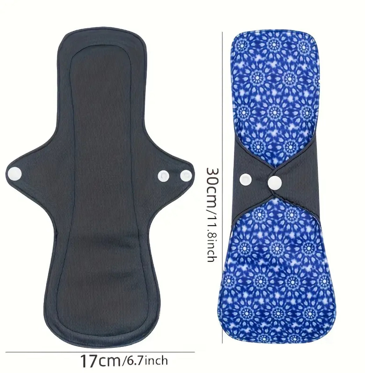 2-Pack Breathable Mesh Sanitary Pads – Washable Cloth Panty Liners for Heavy Flow, Overnight Protection