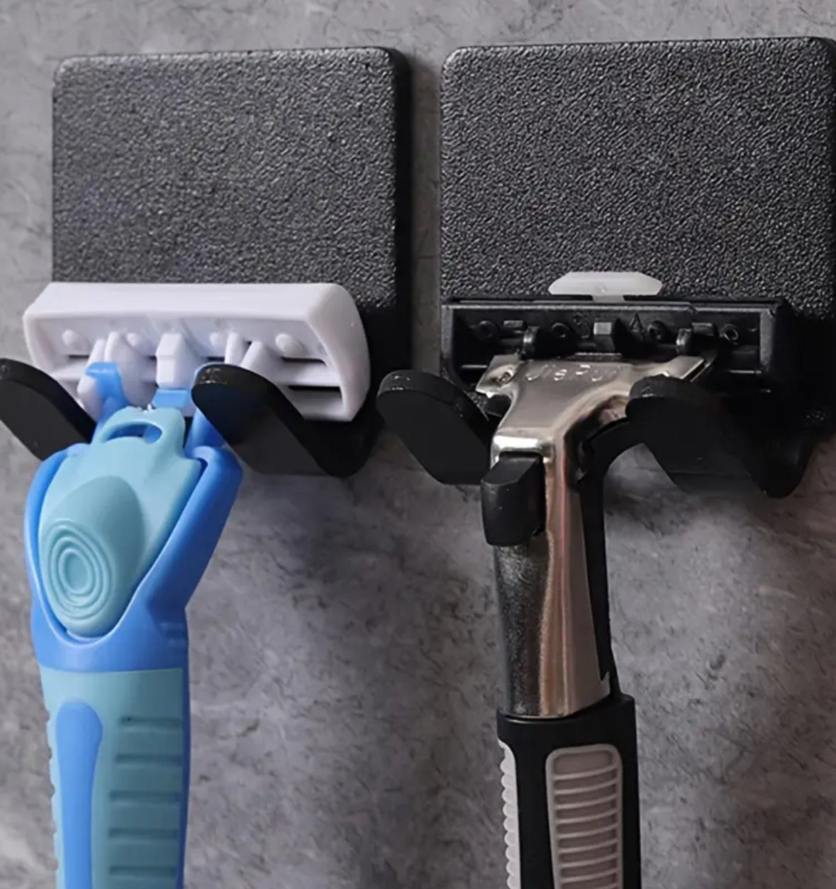 3pcs Bathroom Hooks Set – No Drilling, Self-Adhesive Razor & Hand Towel Holders for Organization & Storage