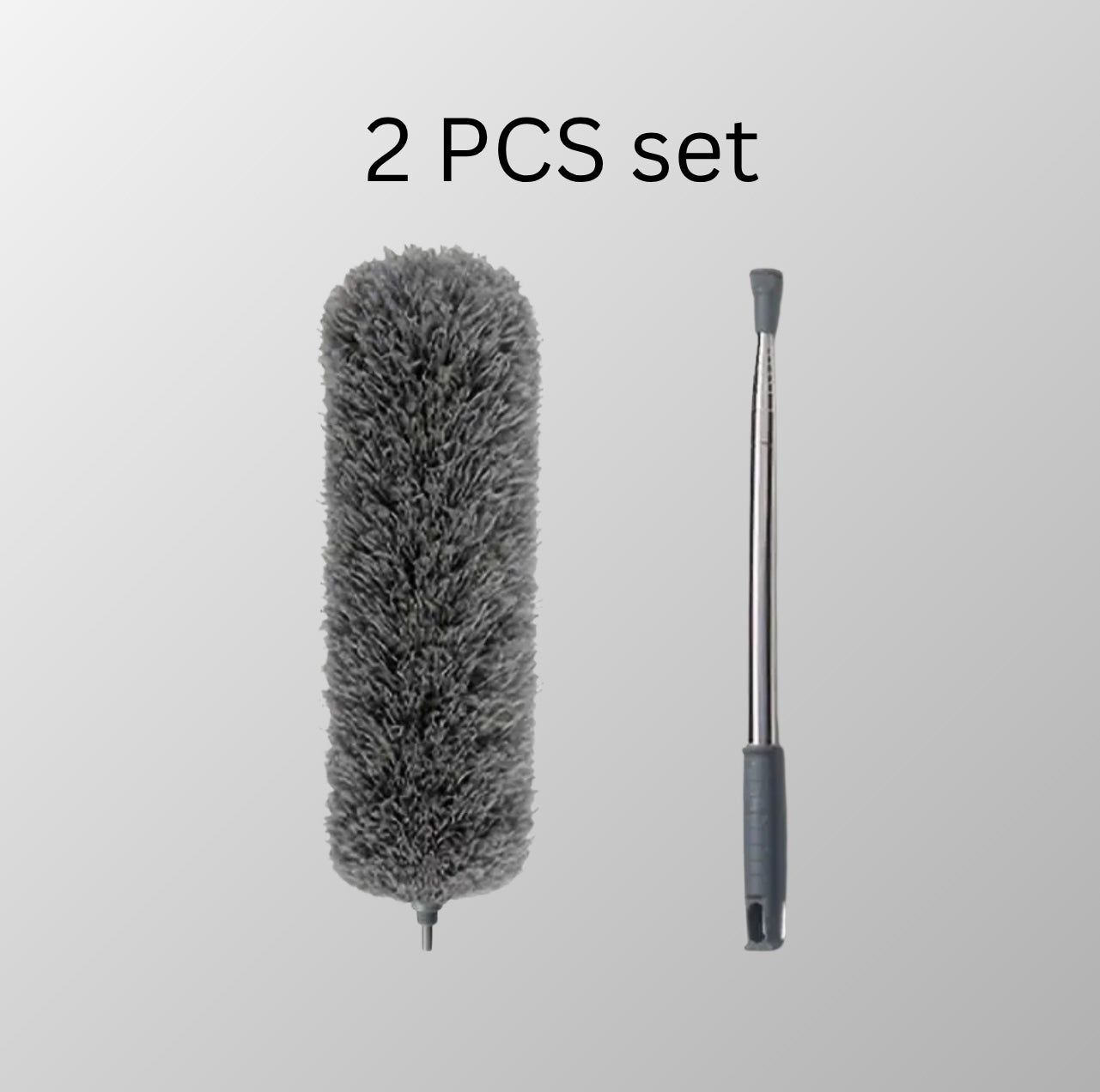 2/4pcs Retractable Microfiber Duster Cleaning Kit – Extendable Dust Collector for Ceiling Fans, Furniture, Air Conditioners & Cars (Gray)