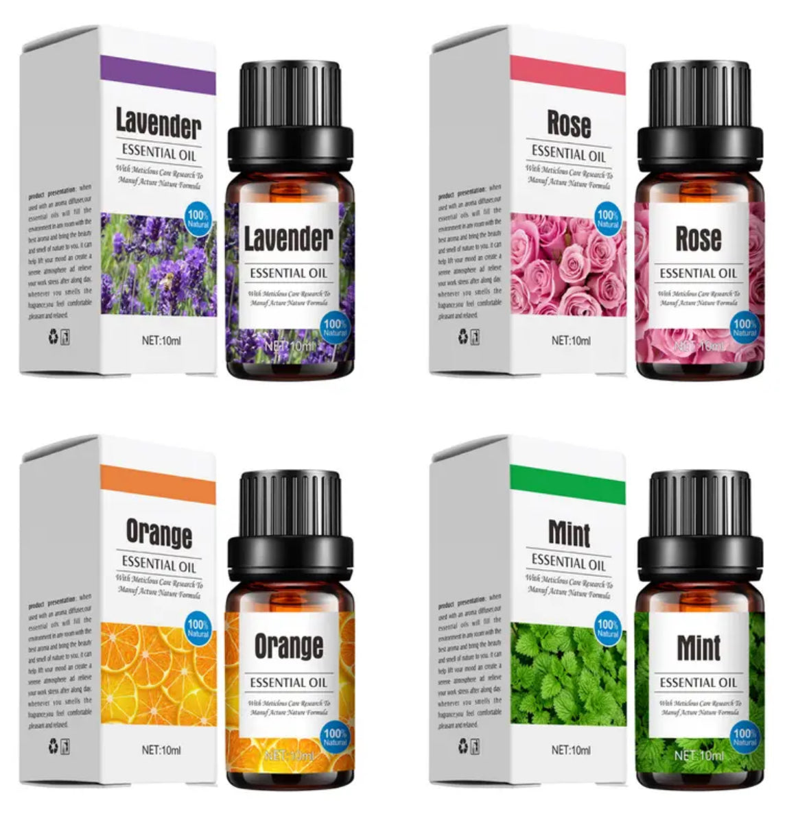 Essential Oil Set – Lavender, Lemon, Mint, Chamomile, Deep Sea & Rose Oils for Diffusers and Humidifiers, Aromatherapy Collection