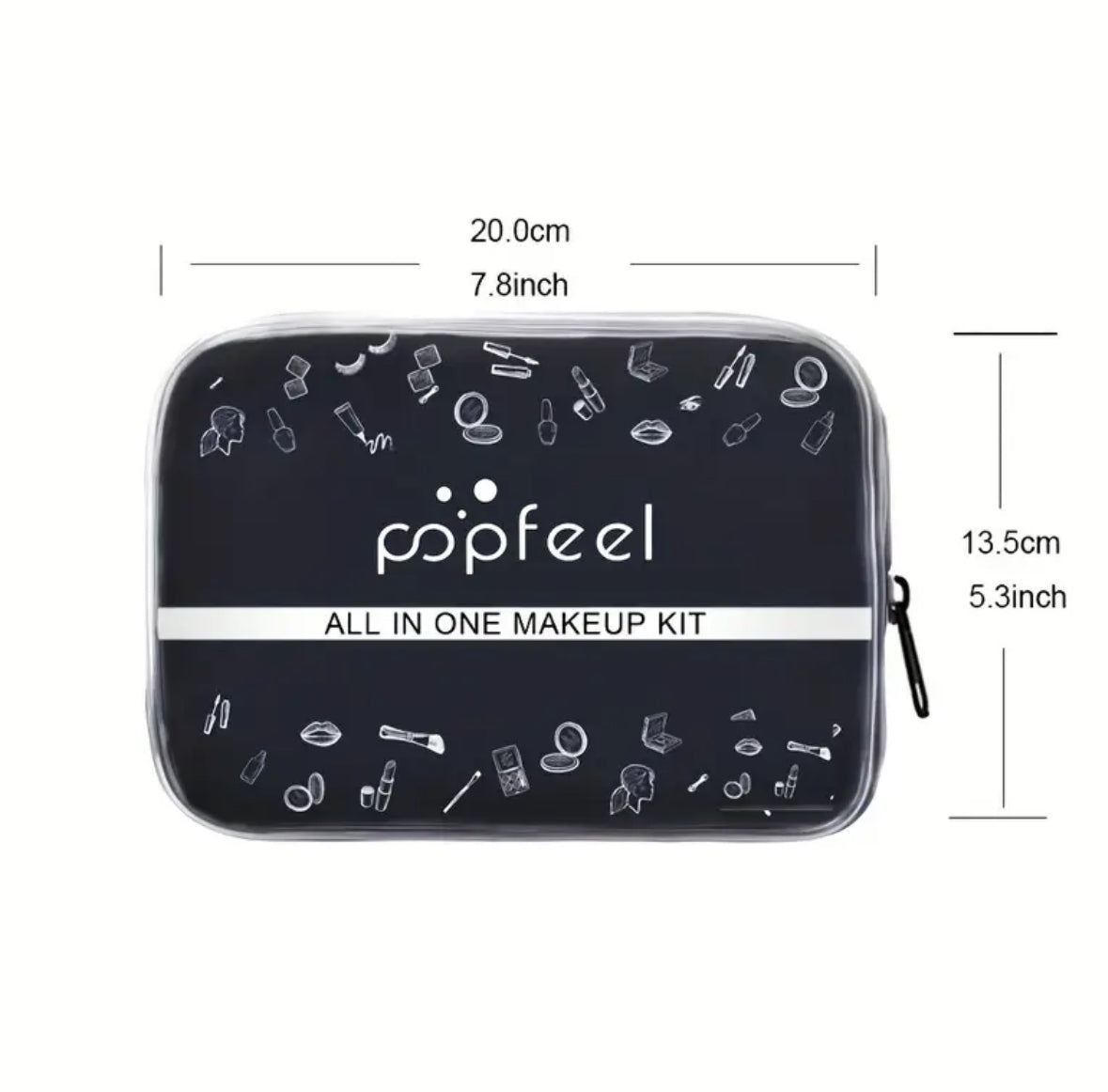 POPFEEL All-in-One Makeup Set – Full Coverage, Long-Lasting Formula | Eyes, Lips & Face Kit for Daily Glam or Holiday Looks