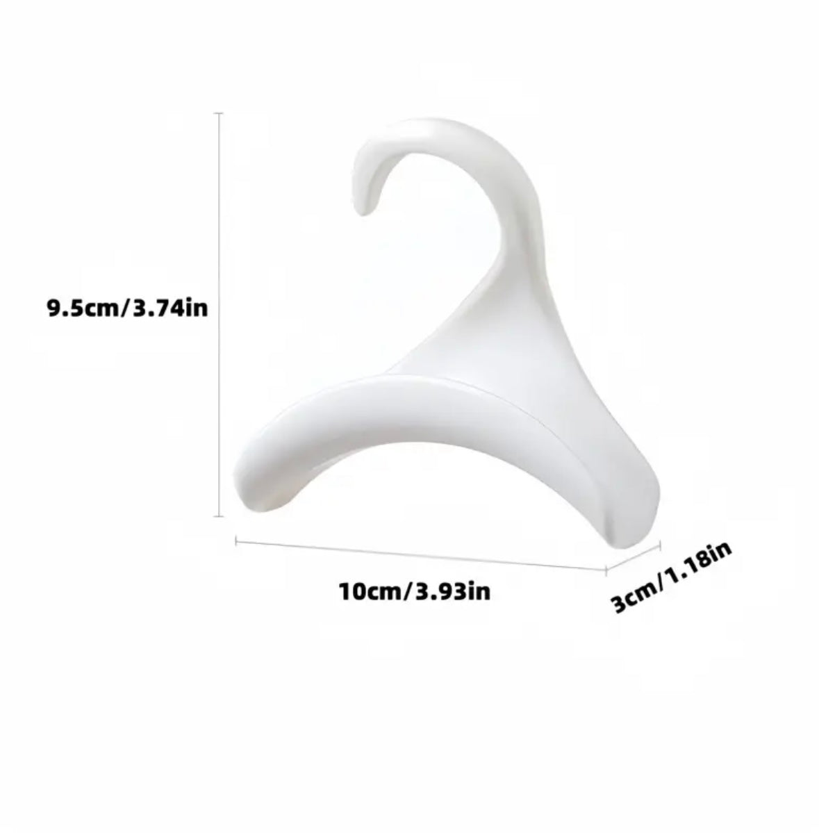 2 Sets (10pcs) White Wardrobe Hooks – Sturdy Plastic Hangers for Handbags, Scarves & Accessories, Smooth Finish