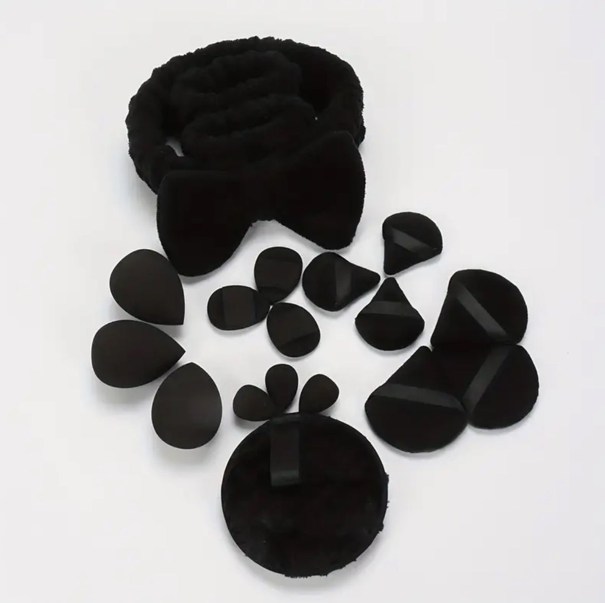 19pcs Makeup Sponge & Headband Set – Multi-Functional Beauty Tools for Foundation, Concealer, and Powder