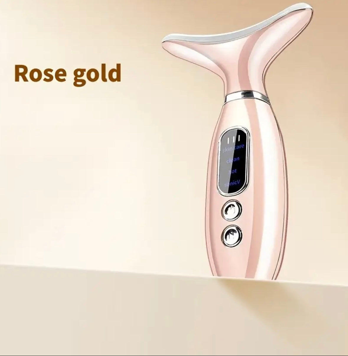 Facial & Neck Massager – Vibration & Heat, 4 Adjustable Modes, Beauty Tool for Women