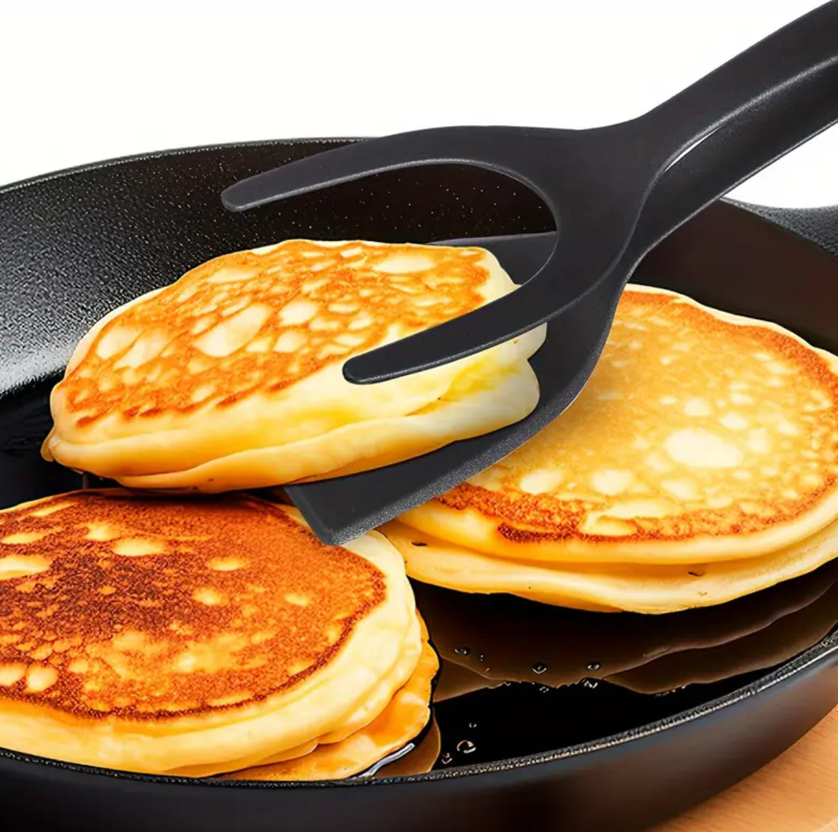 Non-Stick Spatula Tongs – 1pc Egg Flipper, Pancake & Omelet Turner, Kitchen Cooking Tool