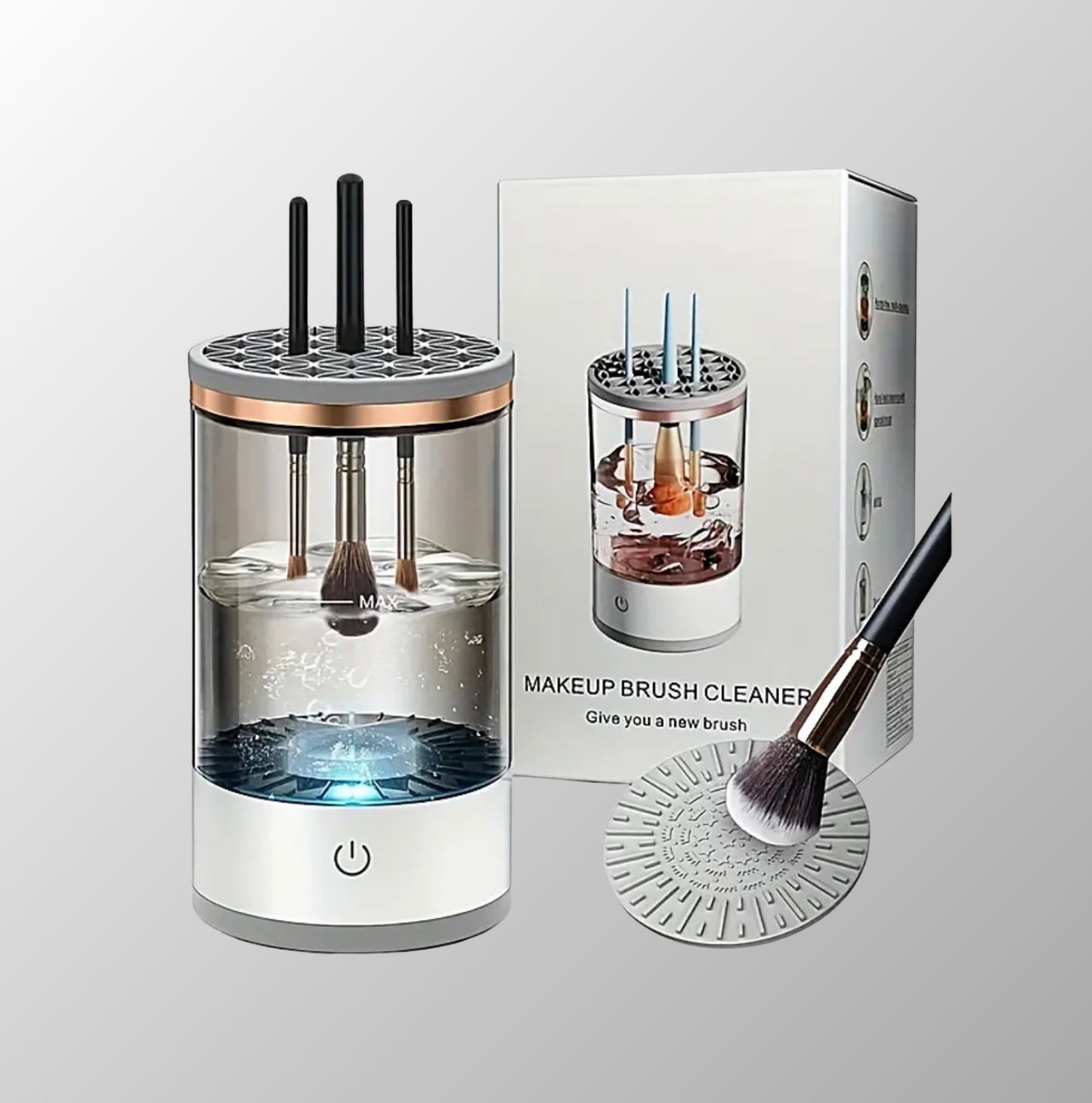 Portable Electric Makeup Brush Cleaner – Automatic USB Spinner for Quick Drying & Easy Cleaning