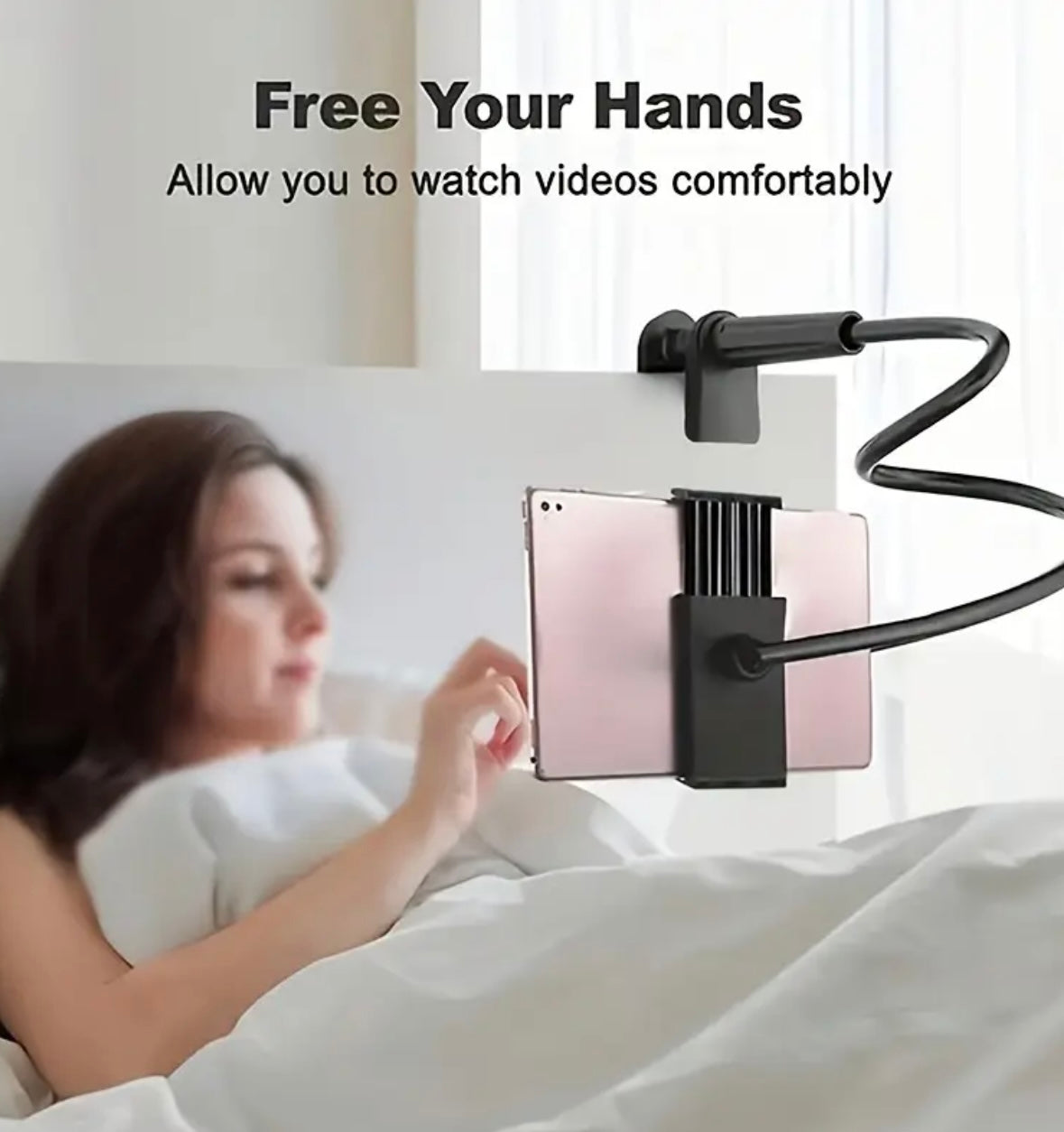 [Rotating Phone
Holder] 360° Rotating Tablet Phone Holder - Spiral Base
Lazy Stand - Mobile Phone Tablet Bedside Stand