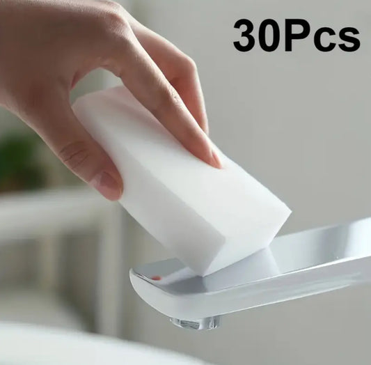 Magic Eraser Sponge Pads (30/60/120pcs) – Multi-Surface Cleaning Sponges for Kitchen, Bathroom, Walls, Floors & Glass – Chemical-Free Deep Cleaner