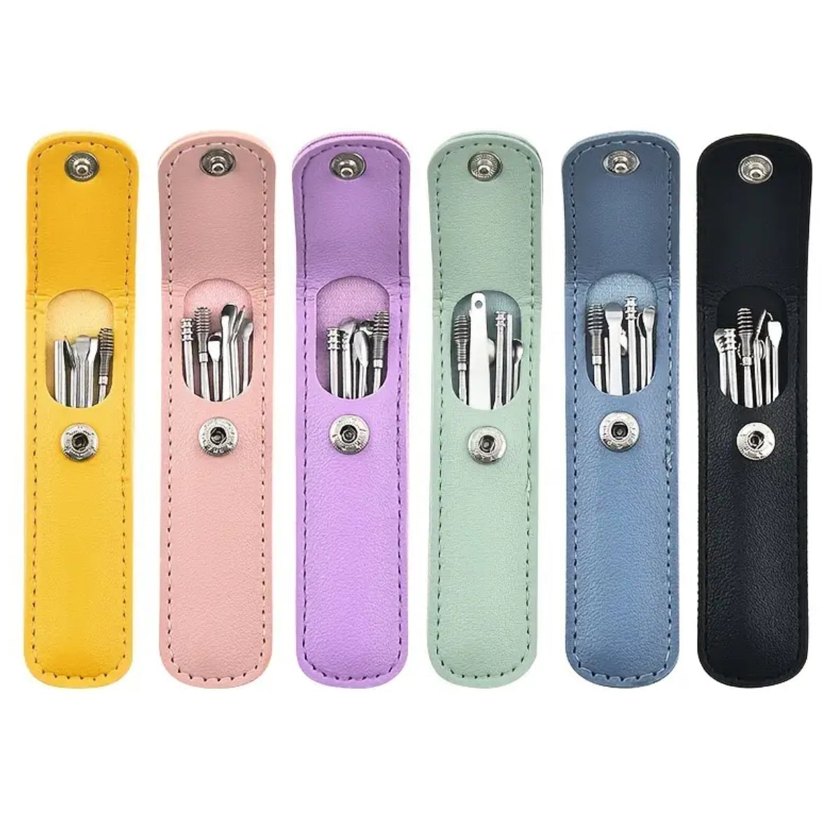 6pcs Spiral Spring Ear Cleaning Kit – Safe & Portable Manual Ear Wax Remover Set