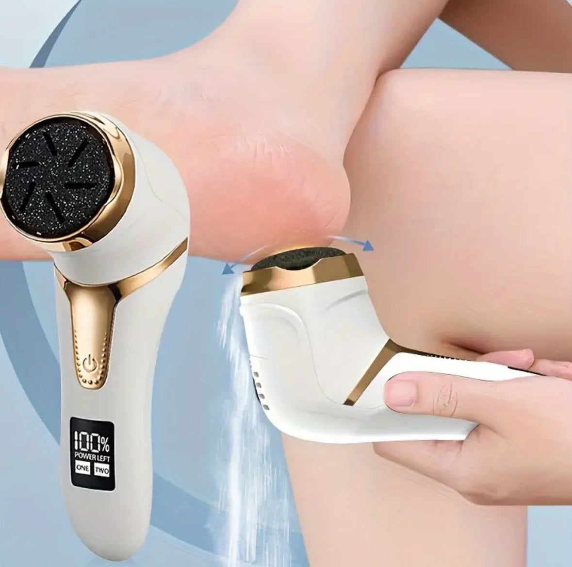 Electric Foot File – USB Rechargeable Pedicure Device for Smooth Feet, Home & Travel Use