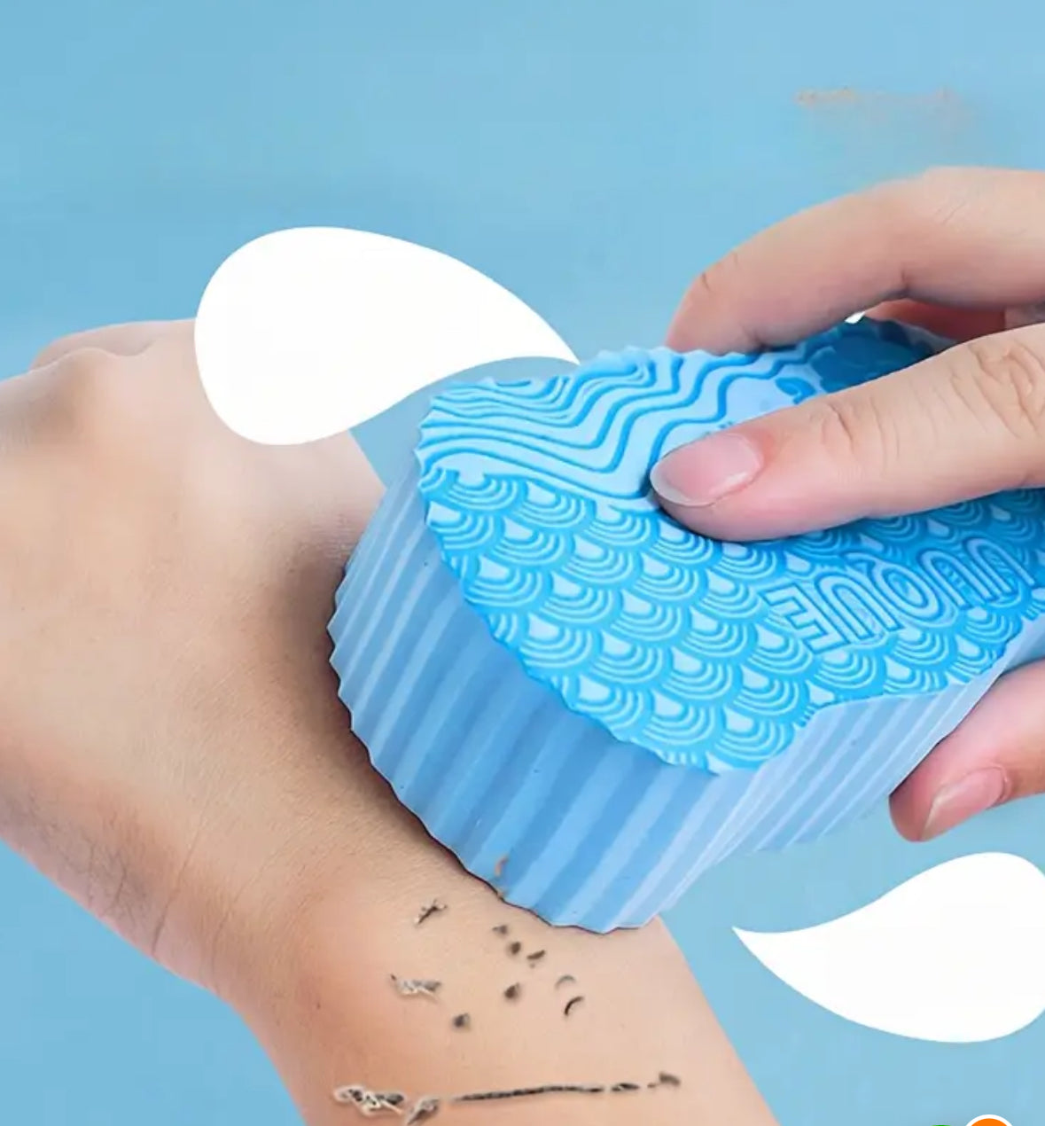 1pc Gentle Exfoliating Bath Sponge – Soft Scrubber for Body, Face & Feet, Alcohol & Fragrance-Free