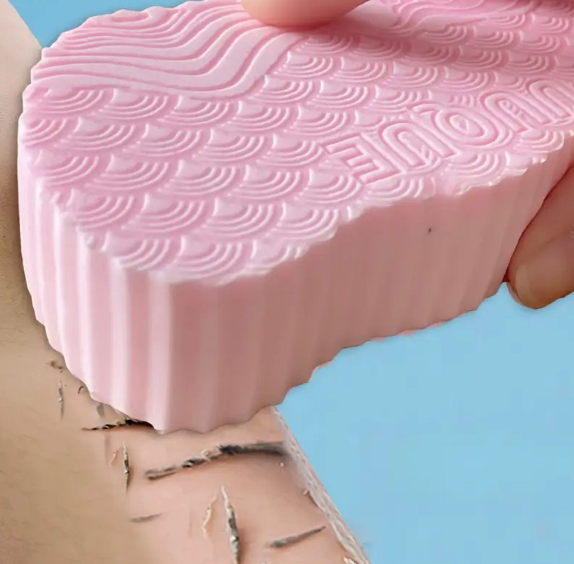 1pc Gentle Exfoliating Bath Sponge – Soft Scrubber for Body, Face & Feet, Alcohol & Fragrance-Free