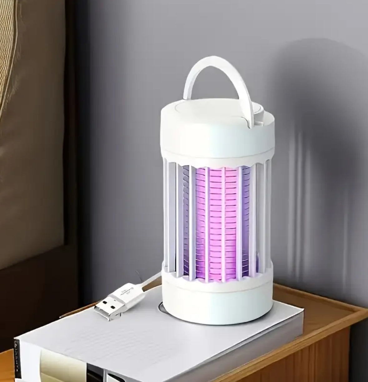 USB-Powered Mosquito Killer Lamp – Silent Violet Light Trap, Radiation-Free, Easy-Clean, Modern Design for Home, Camping & Indoor Use