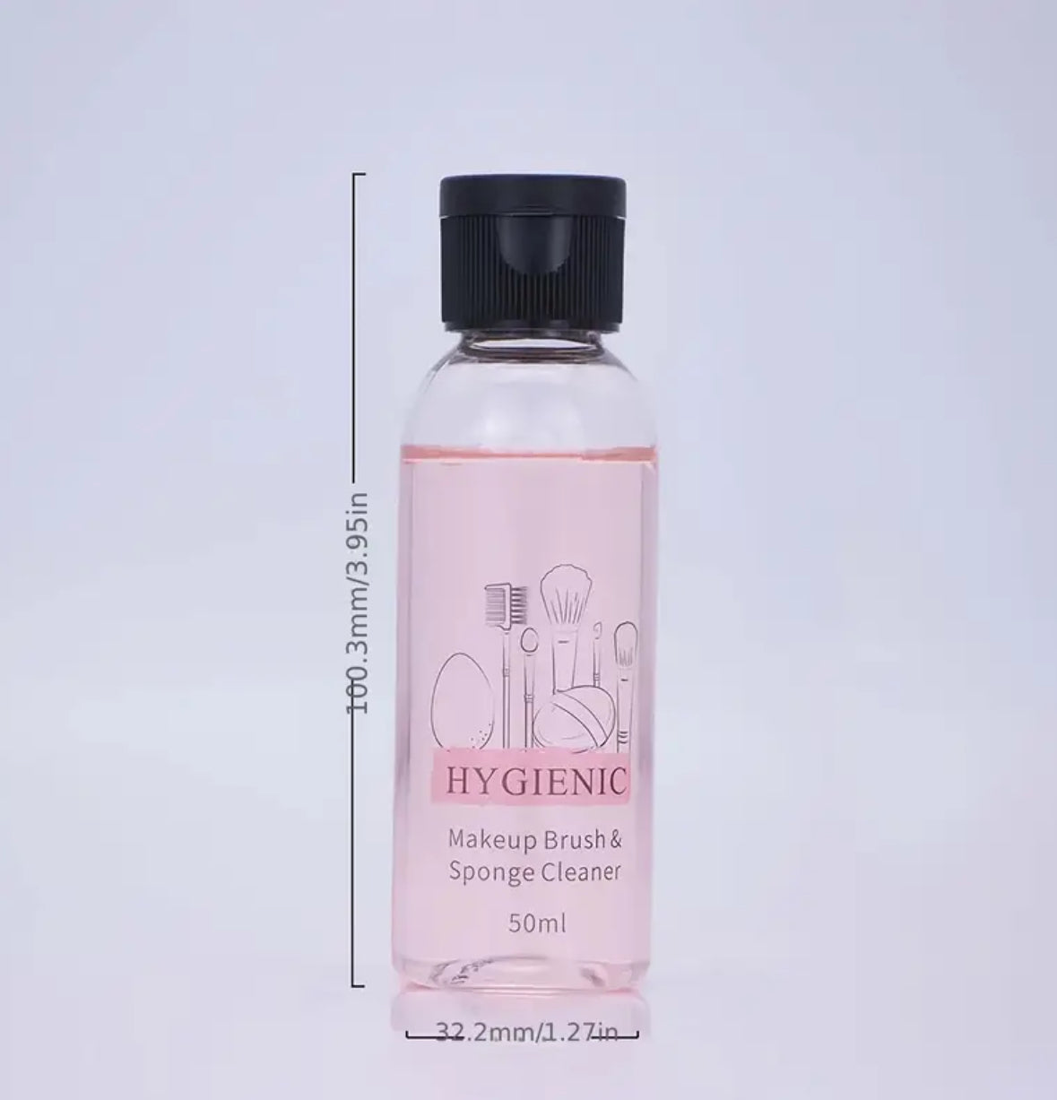 Gentle Makeup Brush Cleaner – Hypoallergenic 50ml Gel for Brushes & Sponges