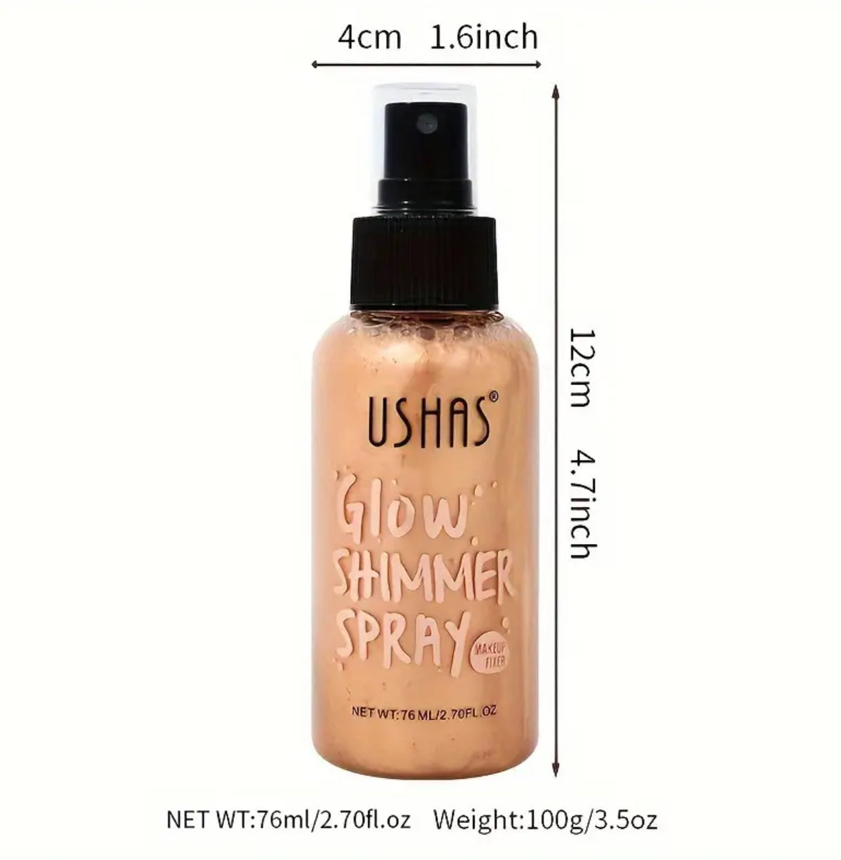 [Shimmer Mist Spray] Long-Lasting Waterproof Highlight Spray – Radiant Face & Body Glow Mist – Effortless Luminous Finish for Parties, Beach Days & Festivals