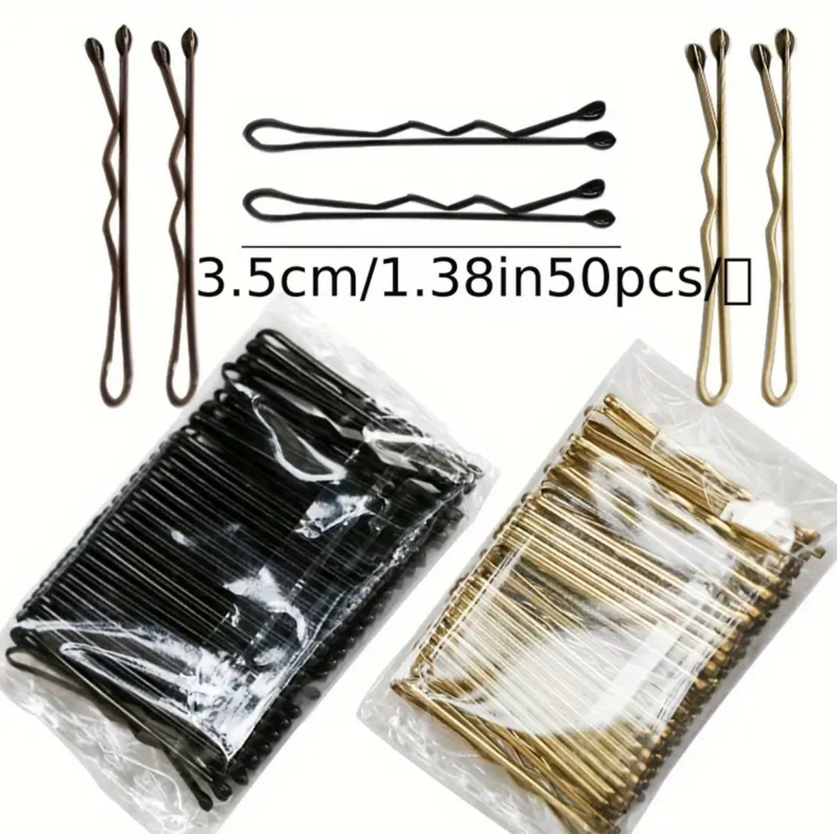 50pcs Mini Hair Clips 3.5cm – Small Hair Styling Clips for Everyday Use