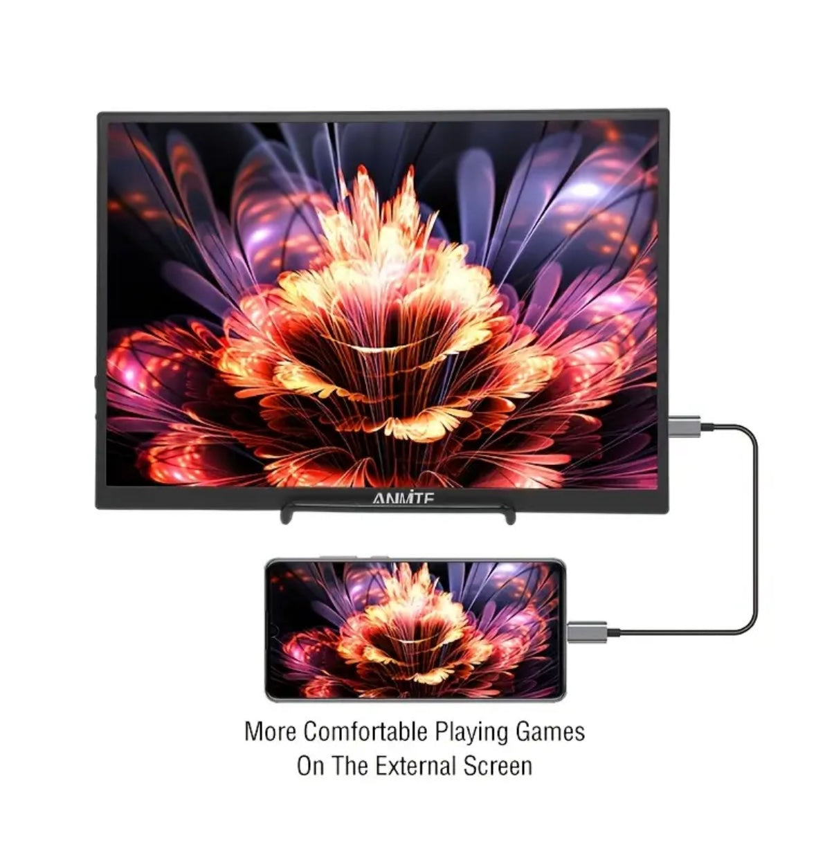 ANMITE 10.5” Portable Monitor – HDR 1280P, Low Blue Light, Compatible with Gaming Consoles, Phones & Laptops