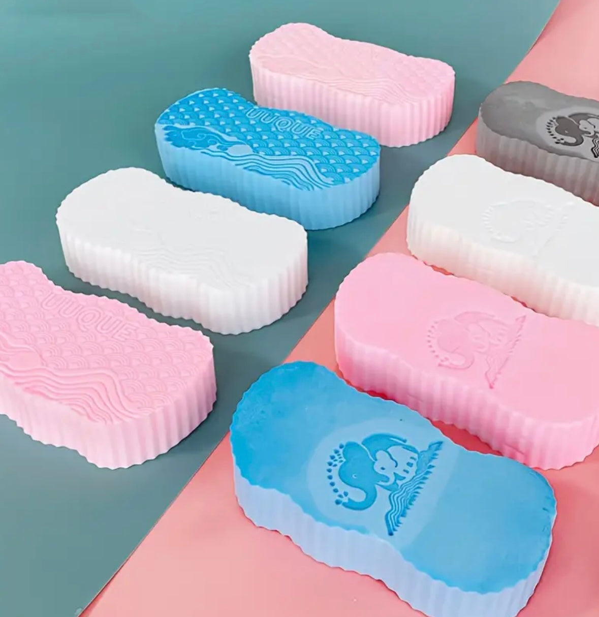 1pc Gentle Exfoliating Bath Sponge – Soft Scrubber for Body, Face & Feet, Alcohol & Fragrance-Free