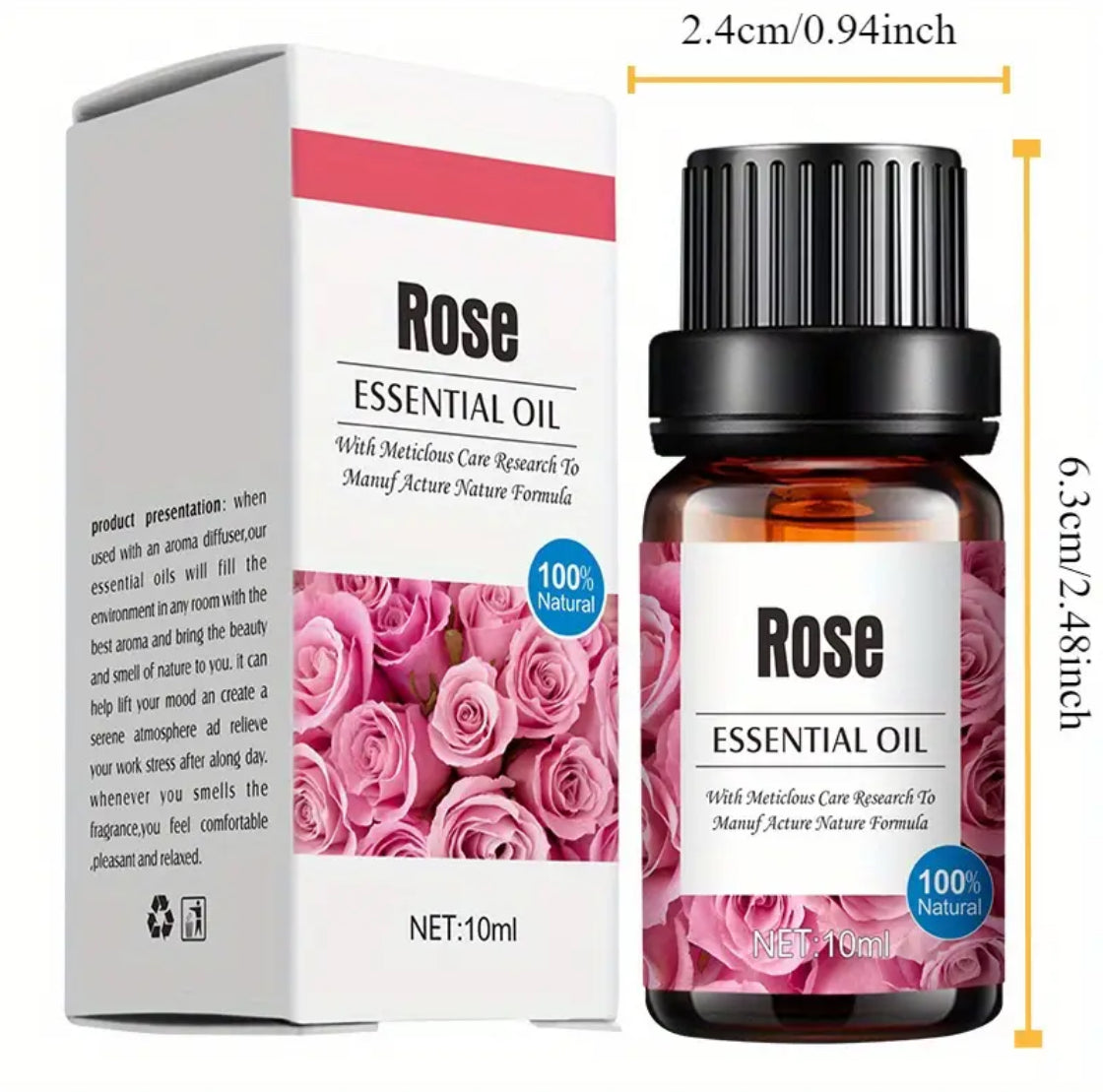 Essential Oil Set – Lavender, Lemon, Mint, Chamomile, Deep Sea & Rose Oils for Diffusers and Humidifiers, Aromatherapy Collection