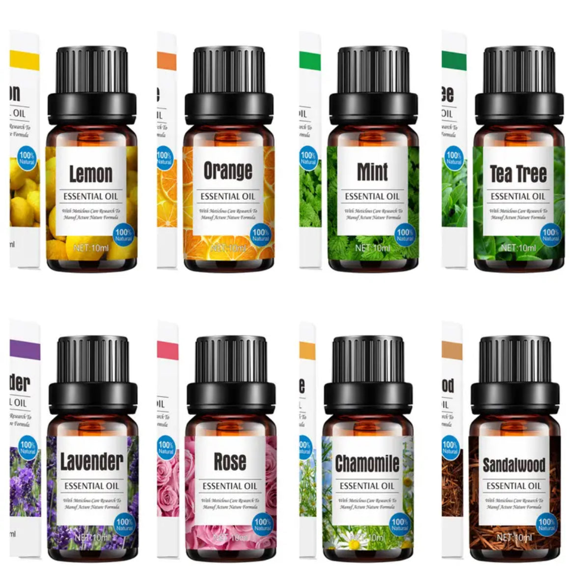 Essential Oil Set – Lavender, Lemon, Mint, Chamomile, Deep Sea & Rose Oils for Diffusers and Humidifiers, Aromatherapy Collection