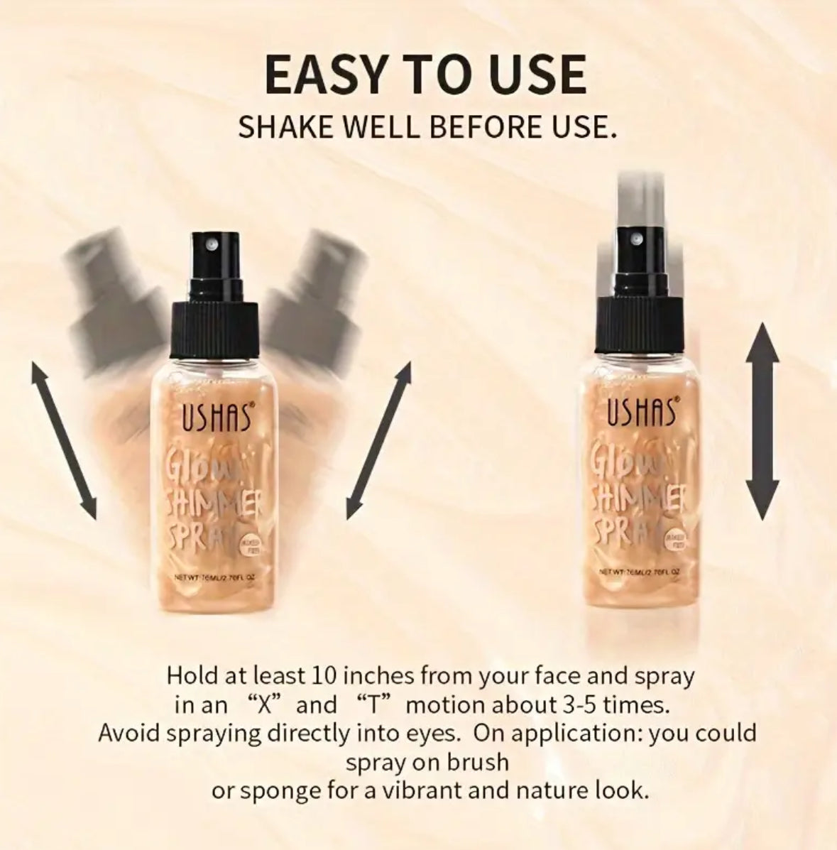 [Shimmer Mist Spray] Long-Lasting Waterproof Highlight Spray – Radiant Face & Body Glow Mist – Effortless Luminous Finish for Parties, Beach Days & Festivals