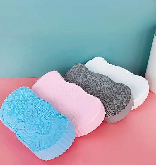 1pc Gentle Exfoliating Bath Sponge – Soft Scrubber for Body, Face & Feet, Alcohol & Fragrance-Free