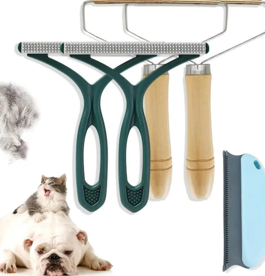 5pcs Pet Hair Remover Set – Reusable Lint & Hair Removal Tool for Dogs & Cats