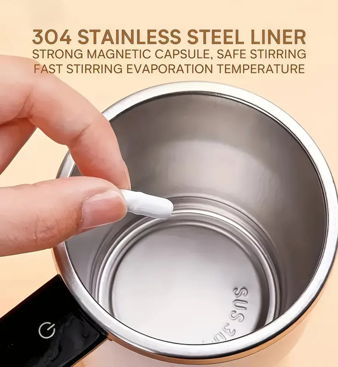 USB Electric Coffee Mug with Digital Temperature Display & Self-Stirring Function – Rechargeable Travel Cup for Hot Drinks