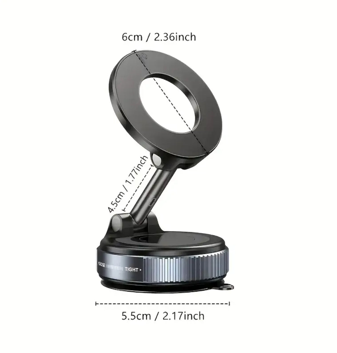 Magnetic Phone Holder 4-in-1 Set – 360° Adjustable Stand, Strong N52 Magnet, Universal iPhone & Android, Perfect for Car, Desk, or Travel