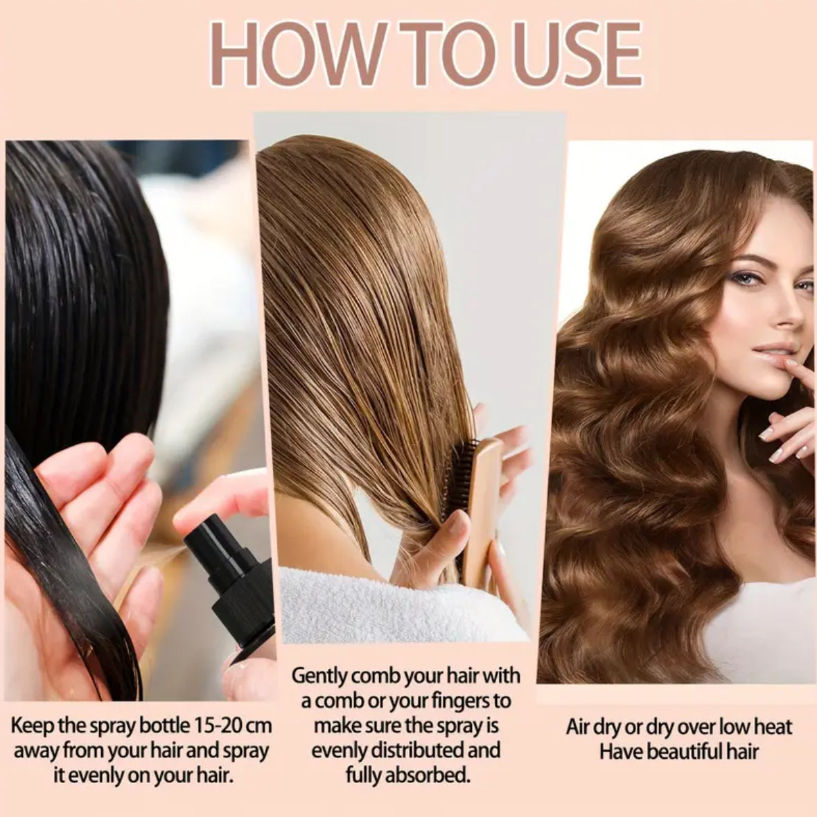 Keratin Heat Protection Spray – 150ml | Shields Hair from Heat Damage, Adds Shine & Restores Moisture