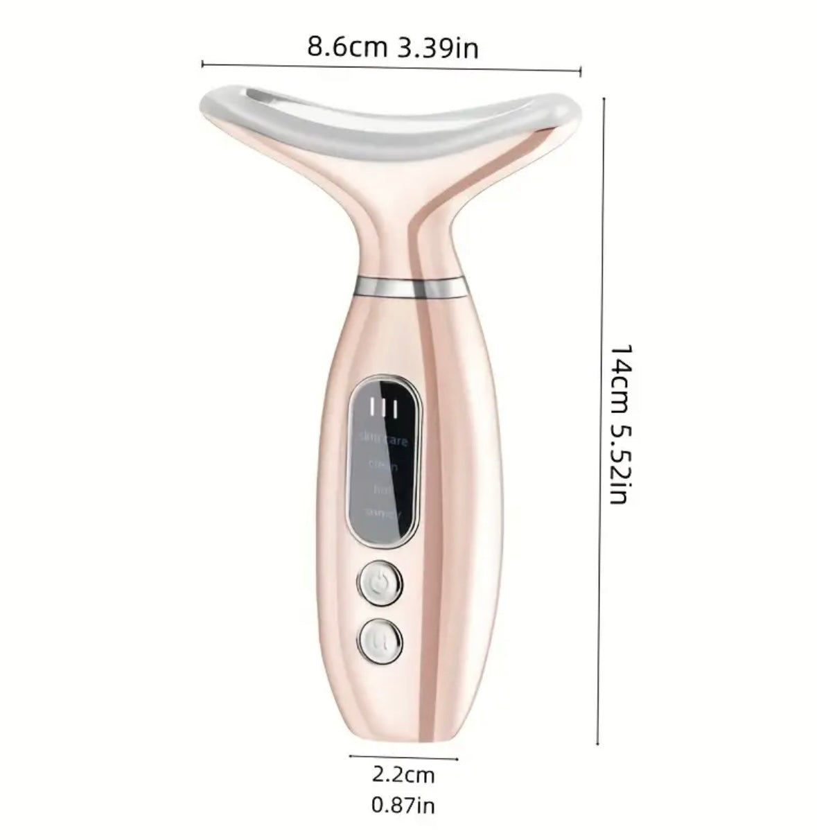 Facial & Neck Massager – Vibration & Heat, 4 Adjustable Modes, Beauty Tool for Women