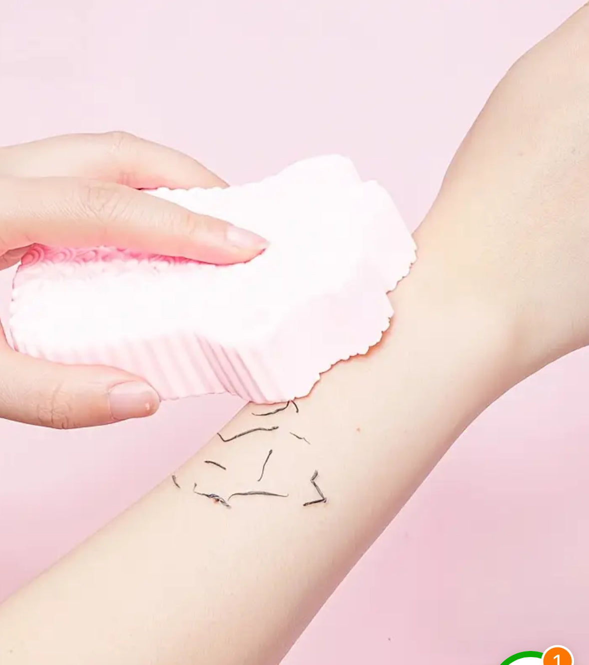 1pc Gentle Exfoliating Bath Sponge – Soft Scrubber for Body, Face & Feet, Alcohol & Fragrance-Free