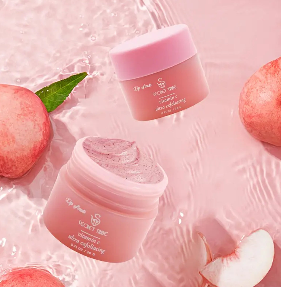 Secret Tribe 3-Piece Lip Care Set – Balm, Scrub & Brush for Moisturized, Smooth Lips