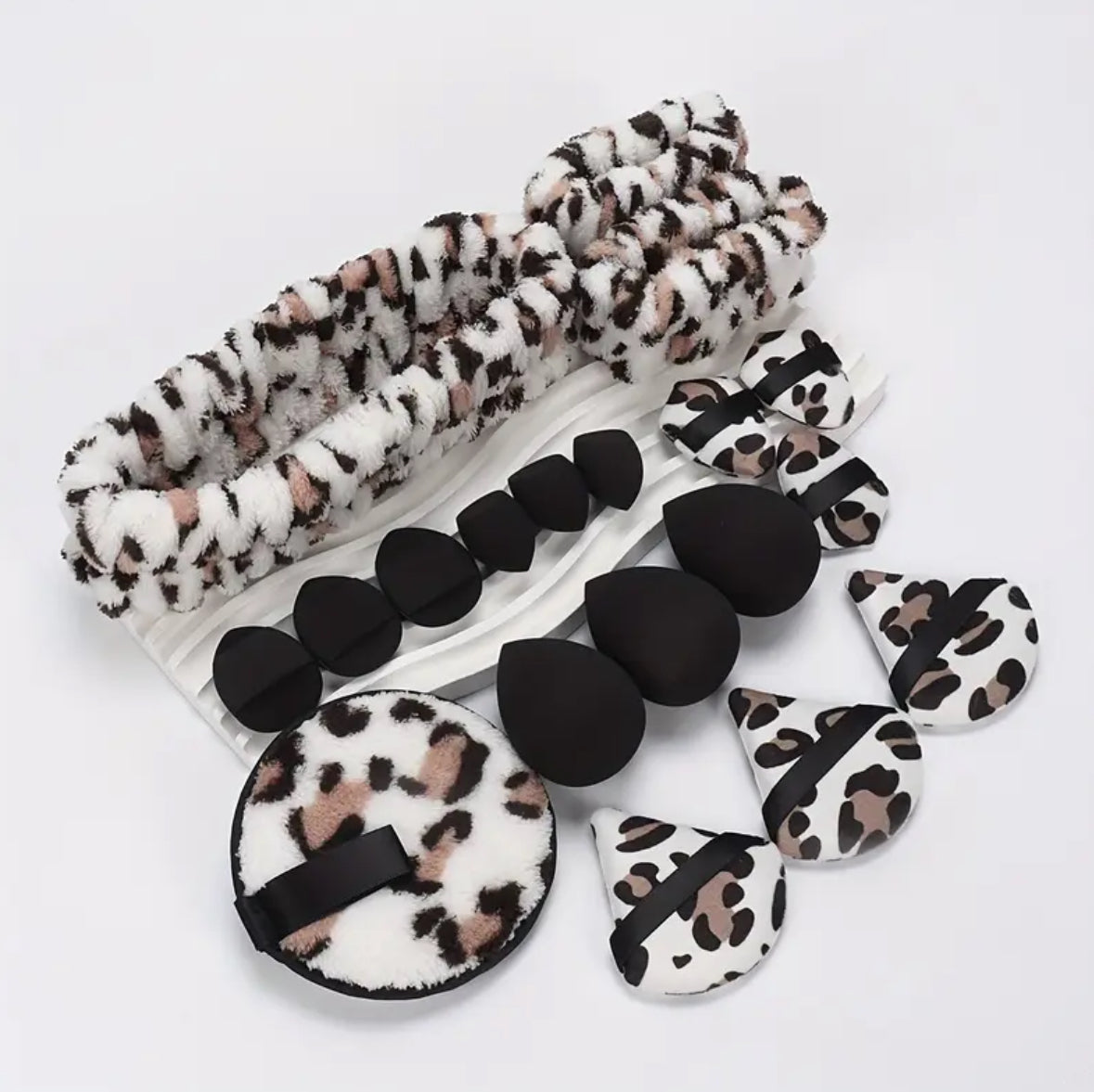 19pcs Makeup Sponge & Headband Set – Multi-Functional Beauty Tools for Foundation, Concealer, and Powder