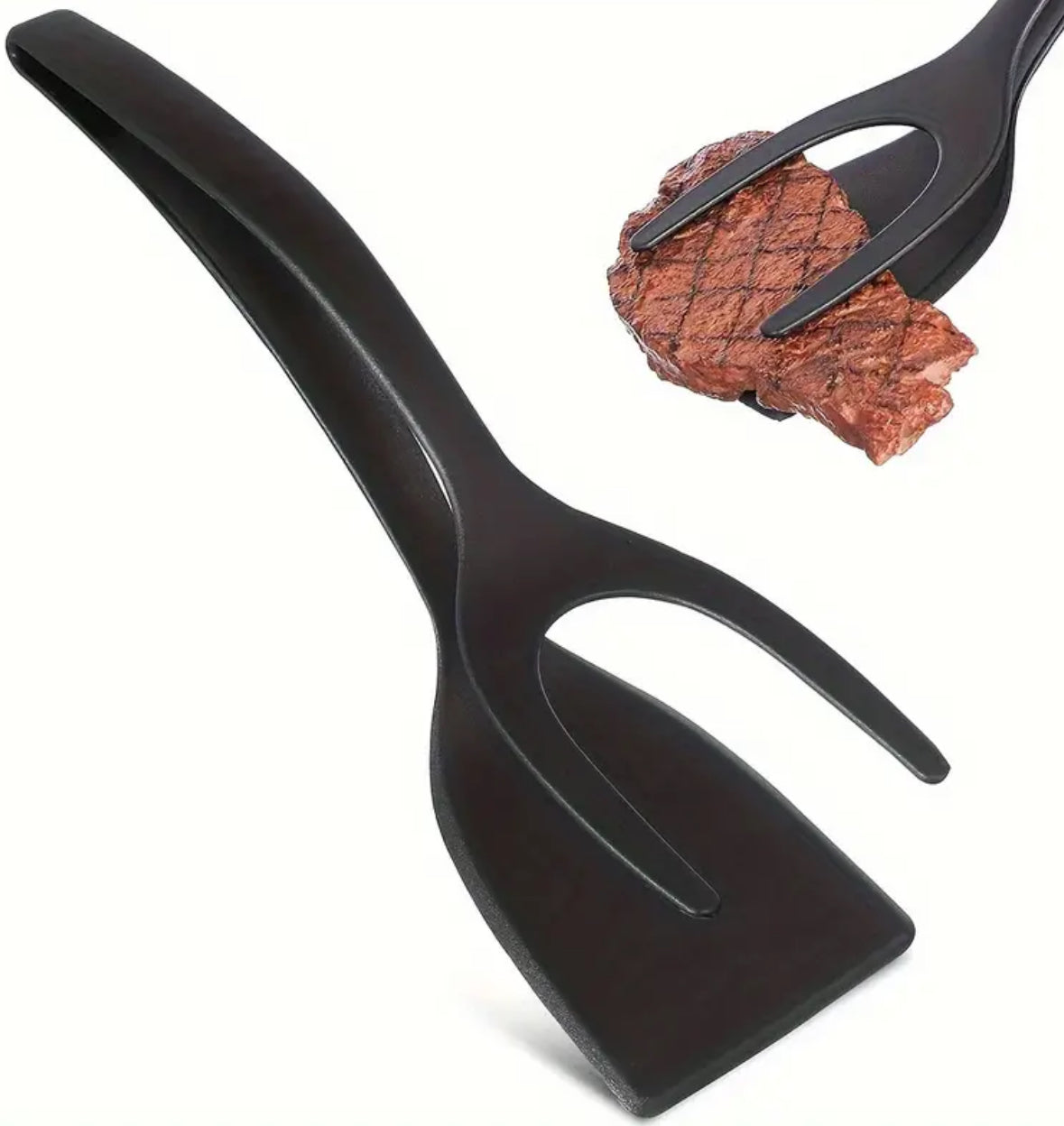 Non-Stick Spatula Tongs – 1pc Egg Flipper, Pancake & Omelet Turner, Kitchen Cooking Tool