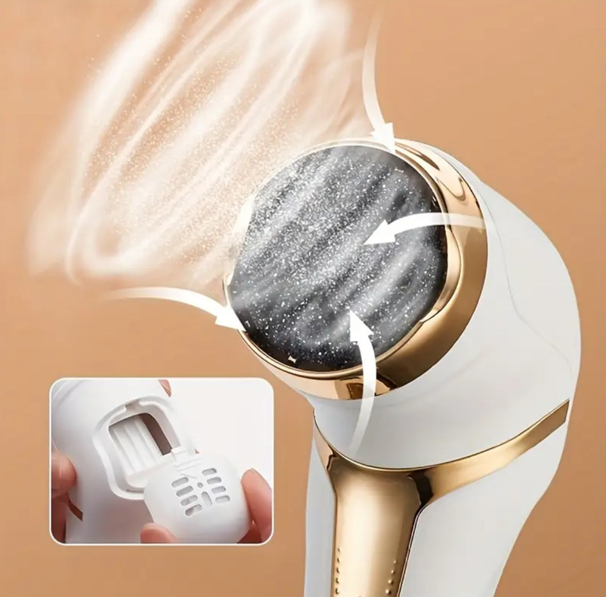 Electric Foot File – USB Rechargeable Pedicure Device for Smooth Feet, Home & Travel Use