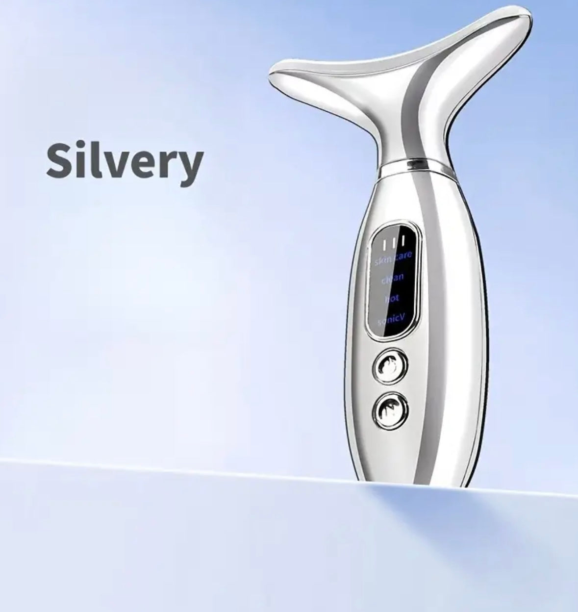 Facial & Neck Massager – Vibration & Heat, 4 Adjustable Modes, Beauty Tool for Women