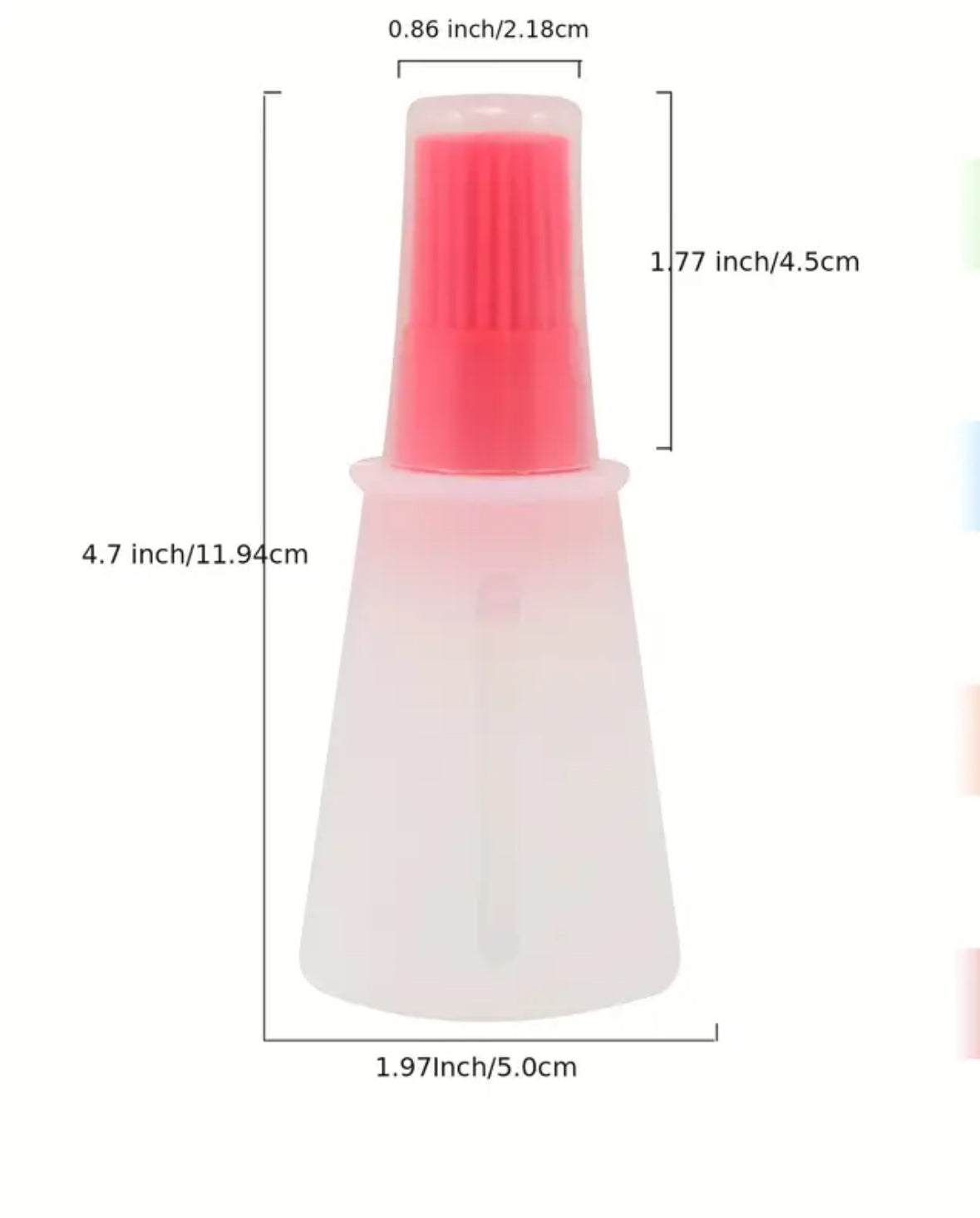 1pc Silicone Basting Brush with Measurement Scale – Heat-Resistant Oil & Sauce Brush for Braai, Baking, and Cooking – Non-Stick & Easy to Clean