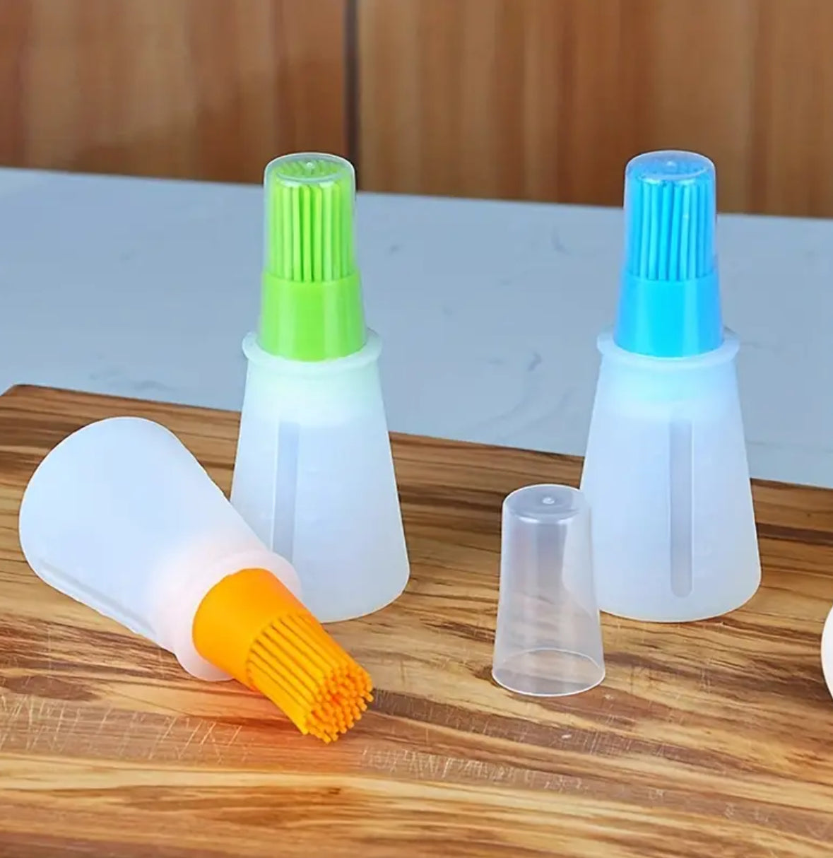 1pc Silicone Basting Brush with Measurement Scale – Heat-Resistant Oil & Sauce Brush for Braai, Baking, and Cooking – Non-Stick & Easy to Clean